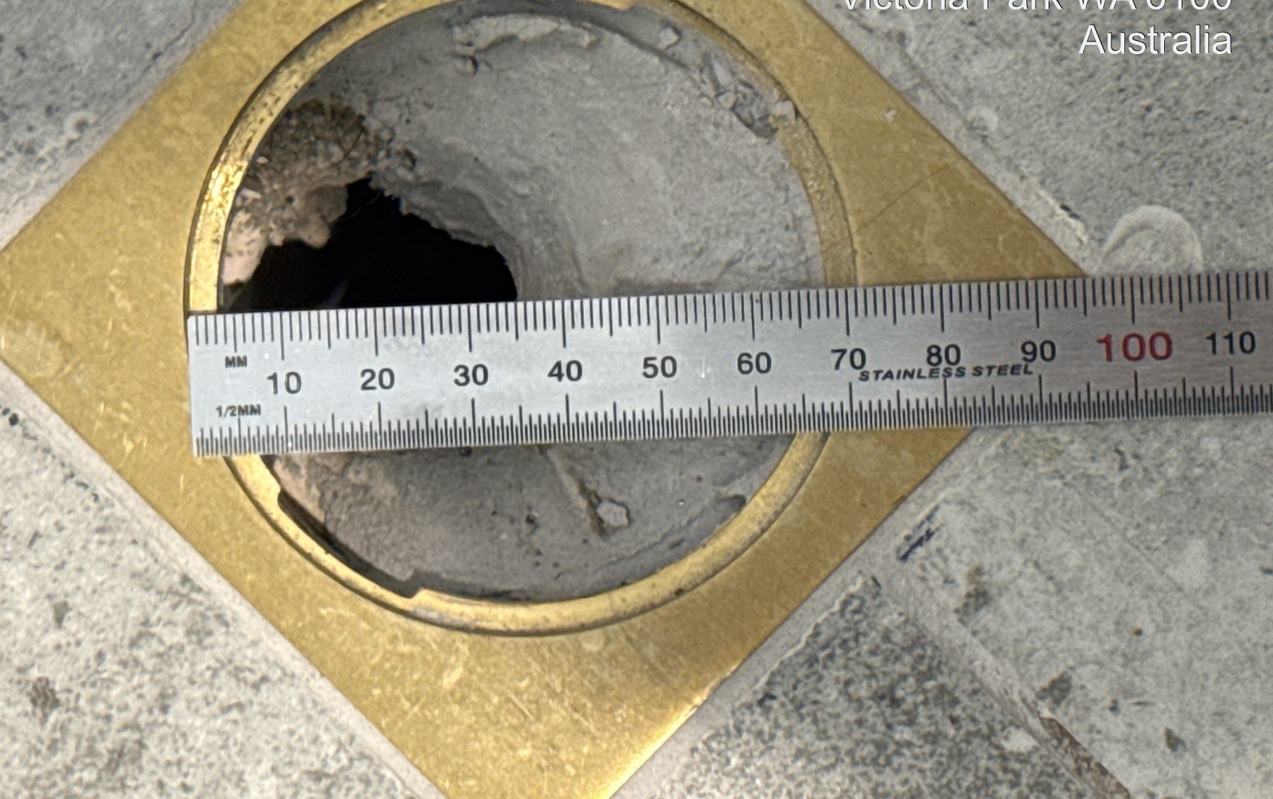 Measurement of floor waste and drainage defect